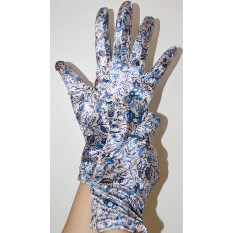 Gants Velours Imprimé Marilda Givré