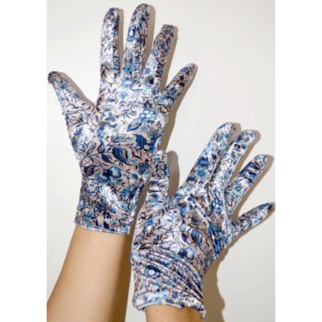 Gants Velours Imprimé Marilda Givré
