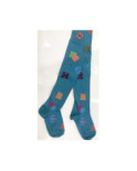 Collant Hiver Cronert coton cobalt rapiécé rigolo