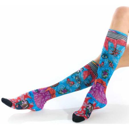 Mi-bas-bambou-fleurs-papillons-yeux-rubans-patchwork-DRIPK30