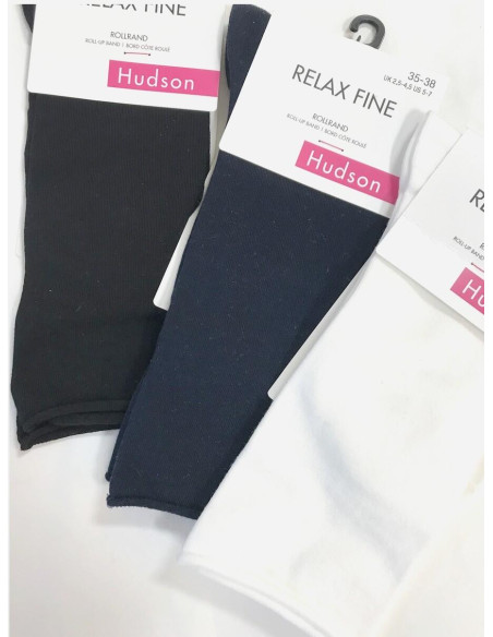 Chaussettes Hudson relax fine cotton rollrand