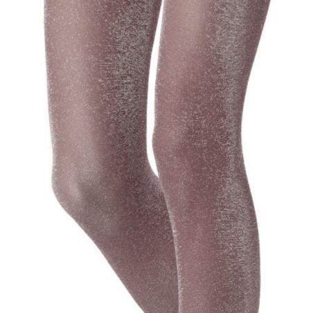 collant semi opaque lurex moka Argent Caprices