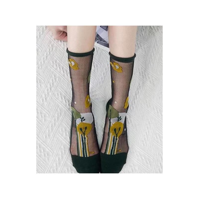 Chaussettes Crystal Fleurs D'automne