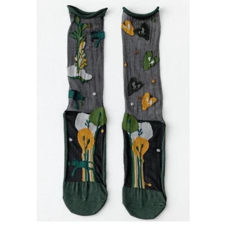 Chaussettes Crystal Fleurs D'automne