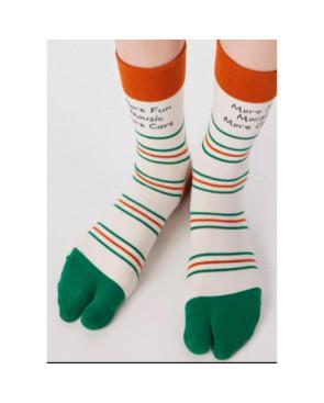 Chaussettes-coton-tabis-more-fun-blanc-vert-