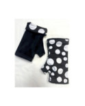 Mitaines Hiver Noire Pois Blanches polaire reversible
