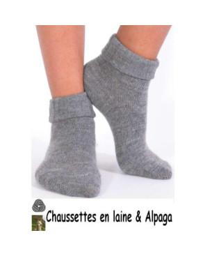 Chaussettes laine et alpaga bord confort