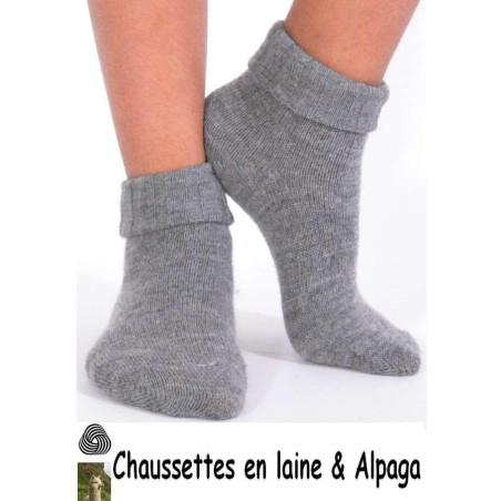 Chaussettes laine et alpaga bord confort