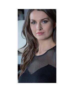  Top Laine et soie sans manches decolleté transparent