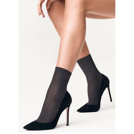Socquette Micro-losanges ajourés