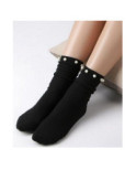 Chaussettes bord roulé à Perles