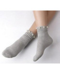 Chaussettes bord roulé à Perles