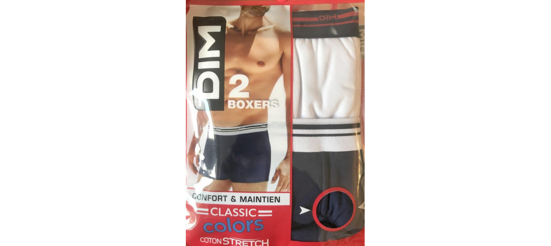 Lot de 2 boxer Coton Stretch Dim