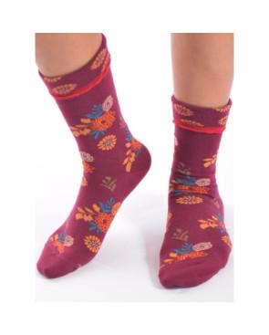  Chaussettes Revers Chics Bouquet Fleuri Cronert