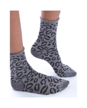 Chaussettes Bords roulés Léopard Voilà
