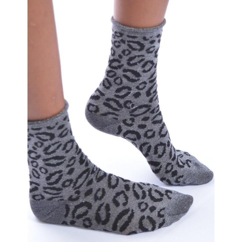 Chaussettes Bords roulés Léopard Voilà