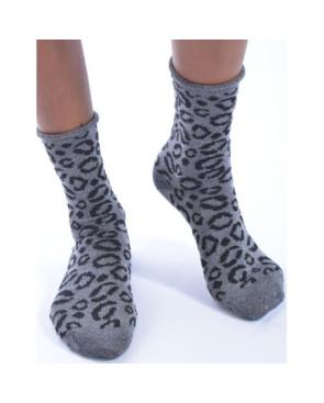  Chaussettes Bords roulés Léopard Voilà