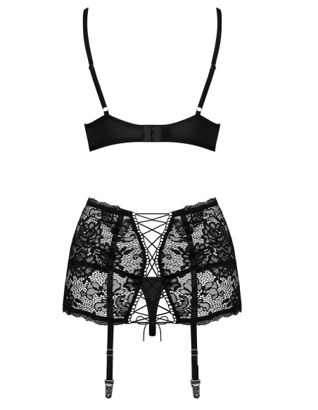 Détail lingerie en dentelle 3 pièces obsessive peonesia