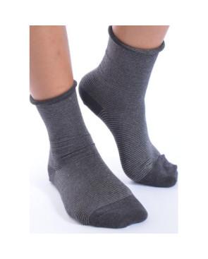 Chaussettes Bords roulés fines rayures Voilà