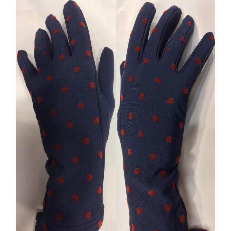 Gants en micro polaire à pois délire
