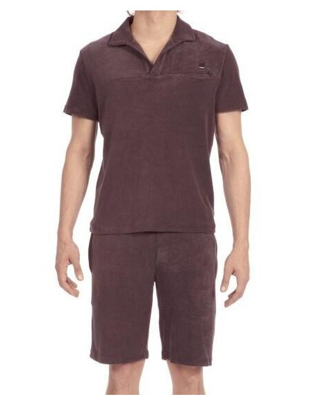 Pyjama en velours frappé gris