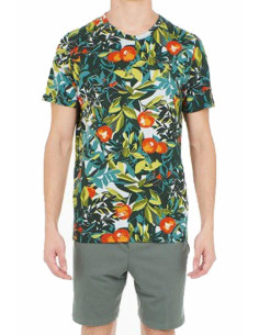 Pyjama court Coton Hom Tangerine