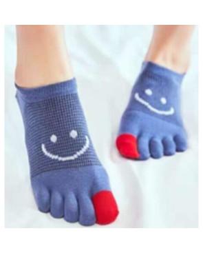  Socquettes 5 Doigts Smile sur le pouce jeans