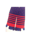 Chaussettes 5 doigts Rayures et Pois Homme