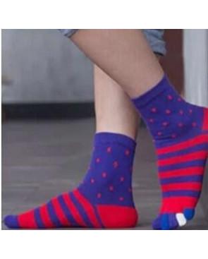  Chaussettes 5 doigts Rayures et Pois Homme