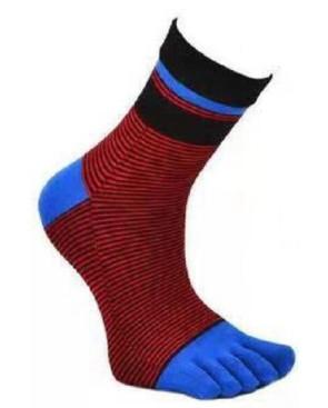 Chaussettes 5 Doigts fines rayures acides