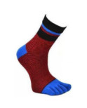 Chaussettes 5 Doigts fines rayures acides