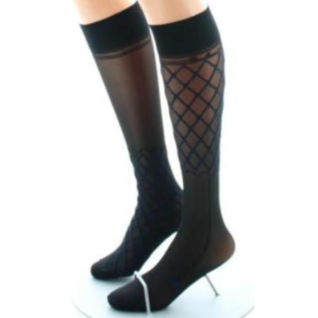 Mi bas lycra Berthe aux grands pieds resille asymétrique