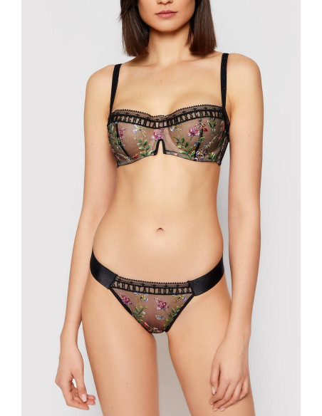 Chantal Thomass initial à fleurs chic élégant ensemble sexy