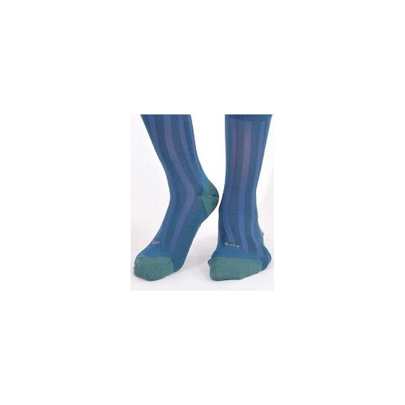 Mi bas Soie et coton Berthe aux grands pieds pêchu