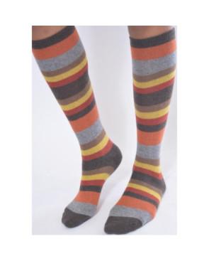  Chaussettes hautes laine et cachemire rayures multi délire