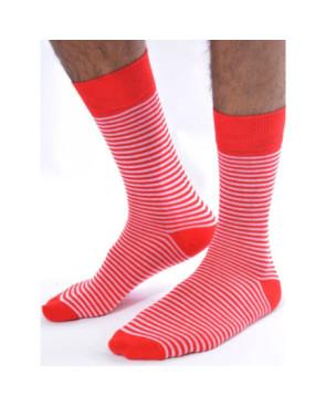  Chaussettes rayures rouges tendance