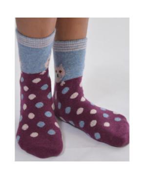 jolies chaussettes douces et chaudes pois et chats tenadance