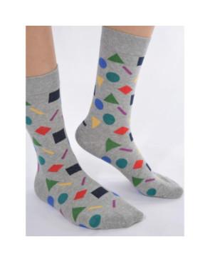 Chaussettes Tendance grises à forme géométriques