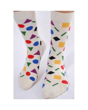 Chaussettes blanc multi couleurs