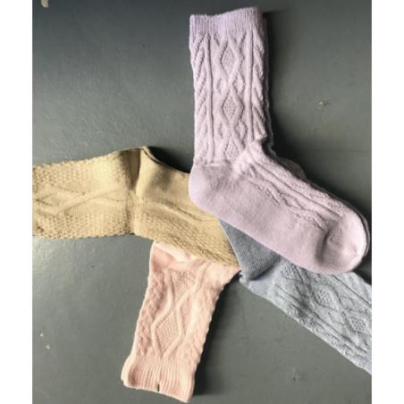 Chaussettes Torsadée coton Pastel