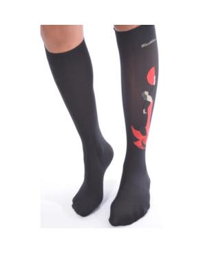  Mi bas Berthe aux grands pieds Noire rouges Flamenco
