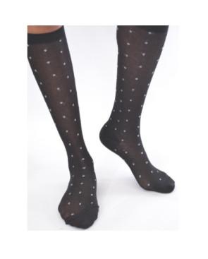 Mi bas coton hiver plumetis
