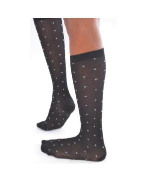  Mi bas coton maille plumetis tendance
