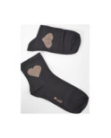 Chaussettes coton  coeurs brillants