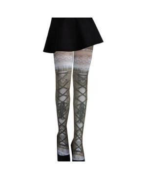 Collant Cuissarde Tattoo face