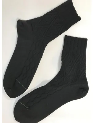 chaussettes Perrin laine et coton bio Made in France noire