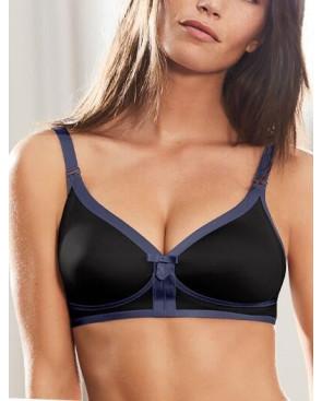 Chaussettes hautes marine à fleurs violette berthe aux grands pieds 2