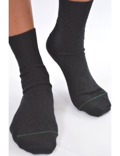 Chaussettes hiver sans compression pure laine et coton bio marine 2