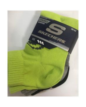 socquettes coton peigné sport sketcher assorties vert