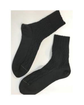  chaussettes Perrin laine et coton bio Made in France noire